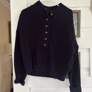 Sezane navy blue cardigan